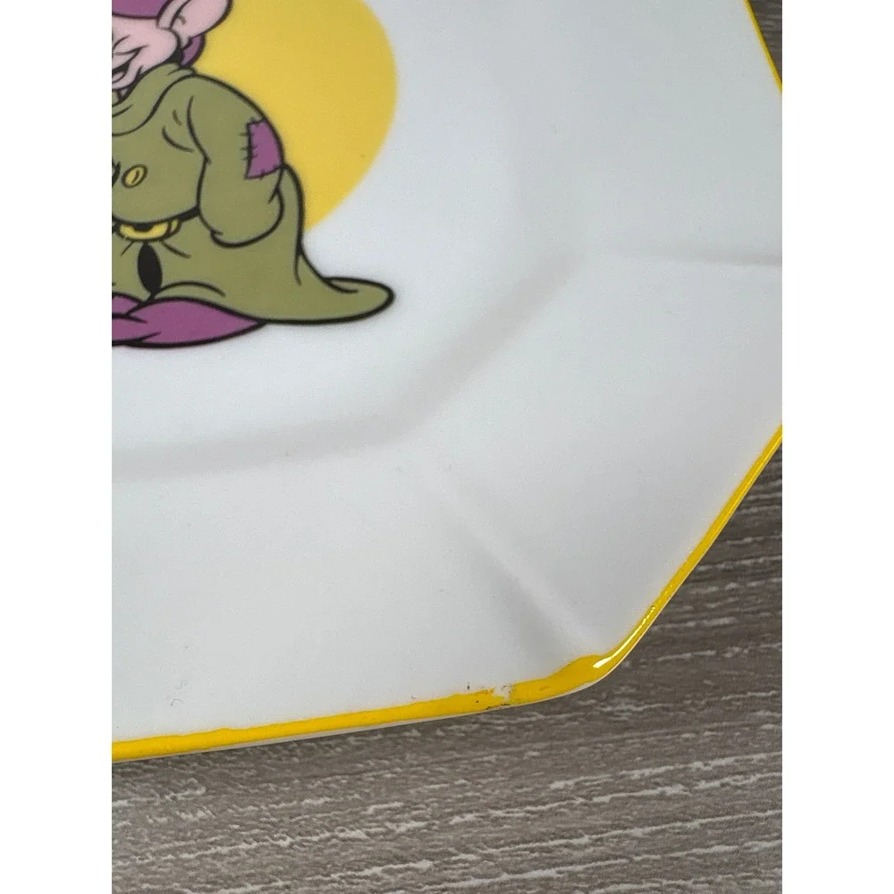 Vintage Walt Disney Productions Japan Plates Mickey Donald Pluto Dopey‎ Set 4